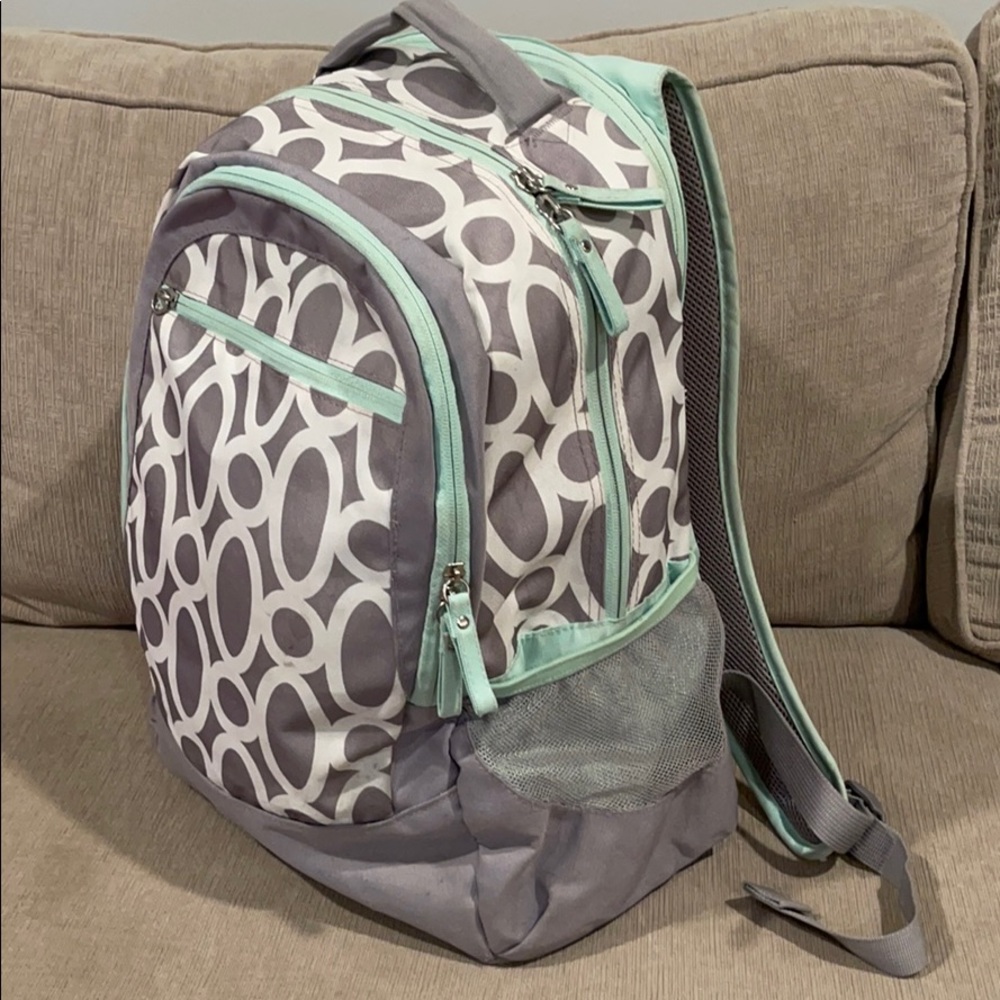 teal backpack